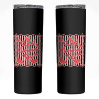 Striped Watermelon Beach Vibes Graphic Skinny Tumbler Sweet Summer Time