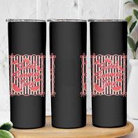 Striped Watermelon Beach Vibes Graphic Skinny Tumbler Sweet Summer Time