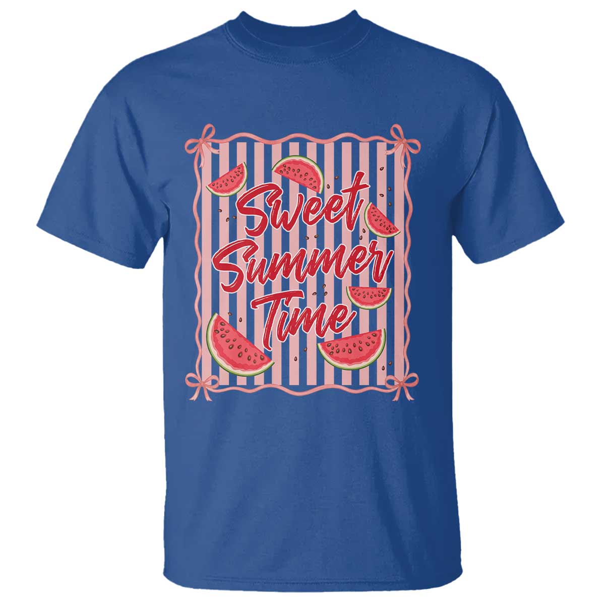 Striped Watermelon Beach Vibes Graphic T Shirt Sweet Summer Time