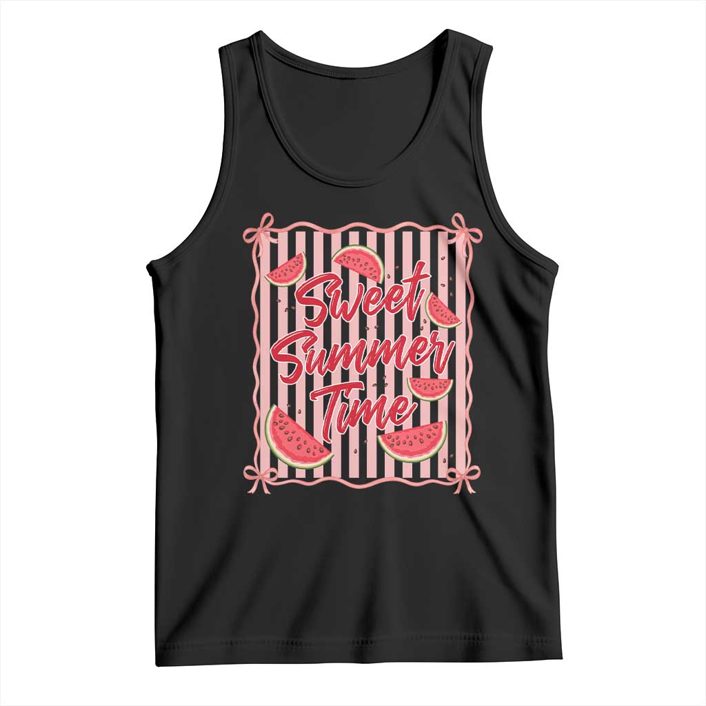 Striped Watermelon Beach Vibes Graphic Tank Top Sweet Summer Time