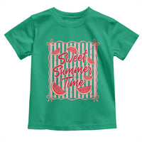 Striped Watermelon Beach Vibes Graphic Toddler T Shirt Sweet Summer Time