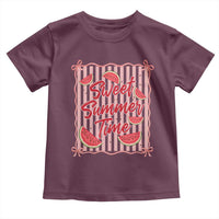 Striped Watermelon Beach Vibes Graphic Toddler T Shirt Sweet Summer Time