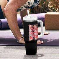 Striped Watermelon Beach Vibes Graphic Tumbler With Handle Sweet Summer Time