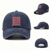 Striped Watermelon Beach Vibes Graphic Washed Cotton Baseball Cap Sweet Summer Time