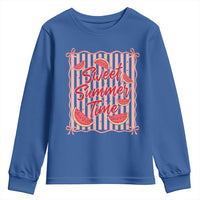 Striped Watermelon Beach Vibes Graphic Youth Sweatshirt Sweet Summer Time