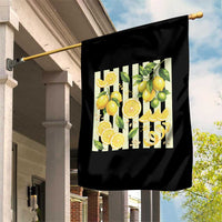 Striped Summer Lemon Garden Flag Citrus Fruit Lover Gift