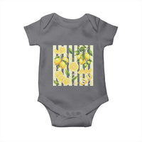 Striped Summer Lemon Baby Onesie Citrus Fruit Lover Gift