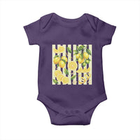 Striped Summer Lemon Baby Onesie Citrus Fruit Lover Gift