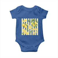 Striped Summer Lemon Baby Onesie Citrus Fruit Lover Gift