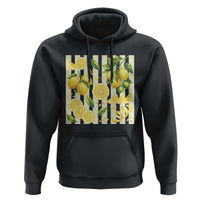 Striped Summer Lemon Hoodie Citrus Fruit Lover Gift