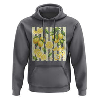 Striped Summer Lemon Hoodie Citrus Fruit Lover Gift