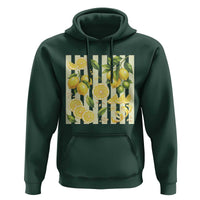 Striped Summer Lemon Hoodie Citrus Fruit Lover Gift