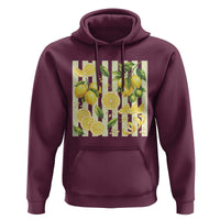 Striped Summer Lemon Hoodie Citrus Fruit Lover Gift