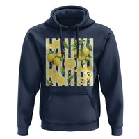 Striped Summer Lemon Hoodie Citrus Fruit Lover Gift