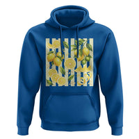 Striped Summer Lemon Hoodie Citrus Fruit Lover Gift