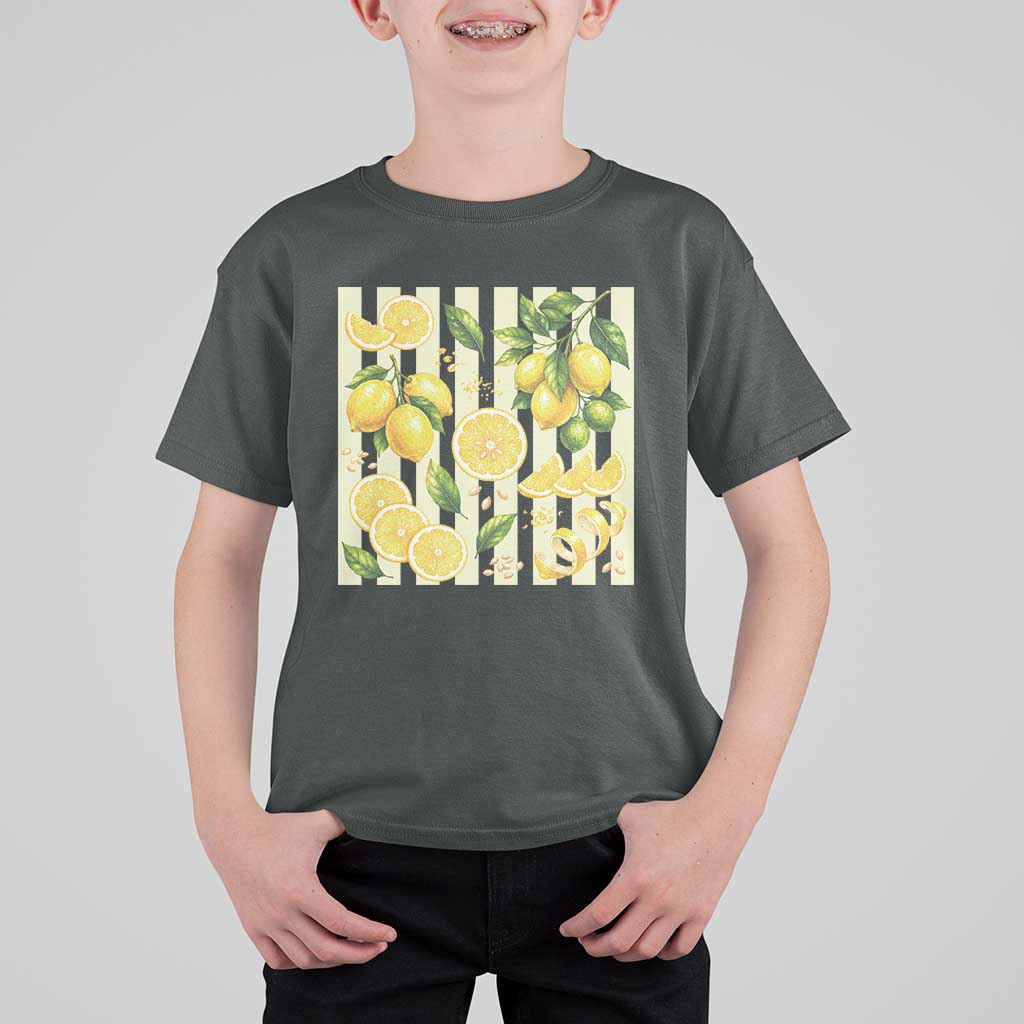 Striped Summer Lemon T Shirt For Kid Citrus Fruit Lover Gift