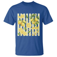 Striped Summer Lemon T Shirt Citrus Fruit Lover Gift