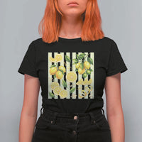 Striped Summer Lemon T Shirt For Women Citrus Fruit Lover Gift