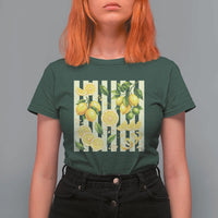 Striped Summer Lemon T Shirt For Women Citrus Fruit Lover Gift