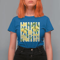 Striped Summer Lemon T Shirt For Women Citrus Fruit Lover Gift