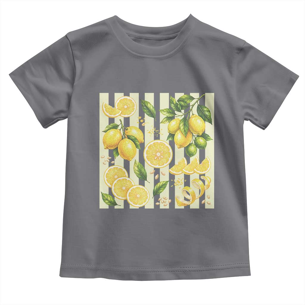 Striped Summer Lemon Toddler T Shirt Citrus Fruit Lover Gift
