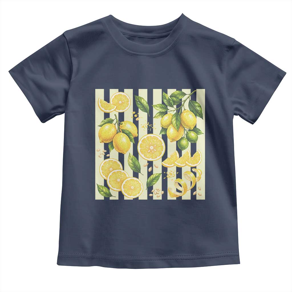 Striped Summer Lemon Toddler T Shirt Citrus Fruit Lover Gift