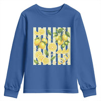 Striped Summer Lemon Youth Sweatshirt Citrus Fruit Lover Gift