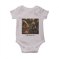 Funny Camping Raccoon Baby Onesie I Live Here Now Outdoor Lover