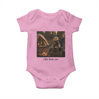 Funny Camping Raccoon Baby Onesie I Live Here Now Outdoor Lover