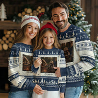 Funny Camping Raccoon Ugly Christmas Sweater I Live Here Now Outdoor Lover