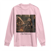 Funny Camping Raccoon Long Sleeve Shirt I Live Here Now Outdoor Lover