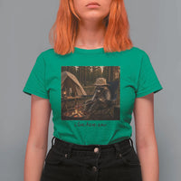 Funny Camping Raccoon T Shirt For Women I Live Here Now Outdoor Lover