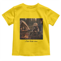Funny Camping Raccoon Toddler T Shirt I Live Here Now Outdoor Lover