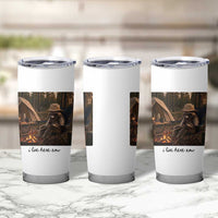 Funny Camping Raccoon Tumbler Cup I Live Here Now Outdoor Lover