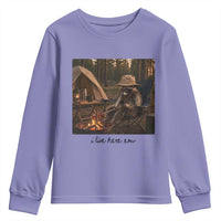 Funny Camping Raccoon Youth Sweatshirt I Live Here Now Outdoor Lover