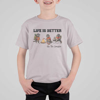 Funny Camping Raccoon T Shirt For Kid Life Is Better By The Campfire