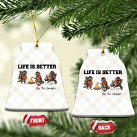 Funny Camping Raccoon Ceramic Ornament Life Is Better By The Campfire