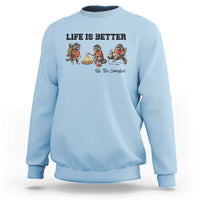 Funny Camping Raccoon Sweatshirt Life Is Better By The Campfire