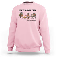 Funny Camping Raccoon Sweatshirt Life Is Better By The Campfire