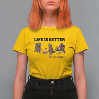 Funny Camping Raccoon T Shirt For Women Life Is Better By The Campfire