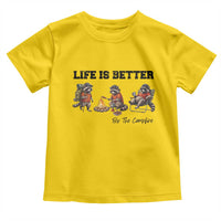 Funny Camping Raccoon Toddler T Shirt Life Is Better By The Campfire