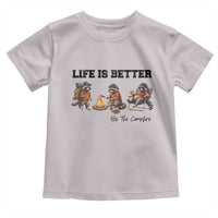 Funny Camping Raccoon Toddler T Shirt Life Is Better By The Campfire