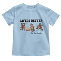 Funny Camping Raccoon Toddler T Shirt Life Is Better By The Campfire