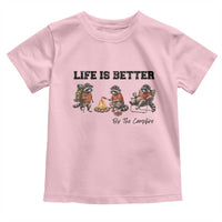 Funny Camping Raccoon Toddler T Shirt Life Is Better By The Campfire