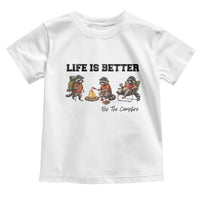 Funny Camping Raccoon Toddler T Shirt Life Is Better By The Campfire