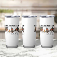 Funny Camping Raccoon Tumbler Cup Life Is Better By The Campfire