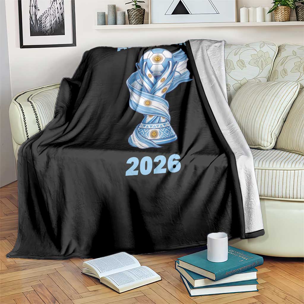 Proud Argentina Soccer 2026 Throw Blanket World Football Fan Gift