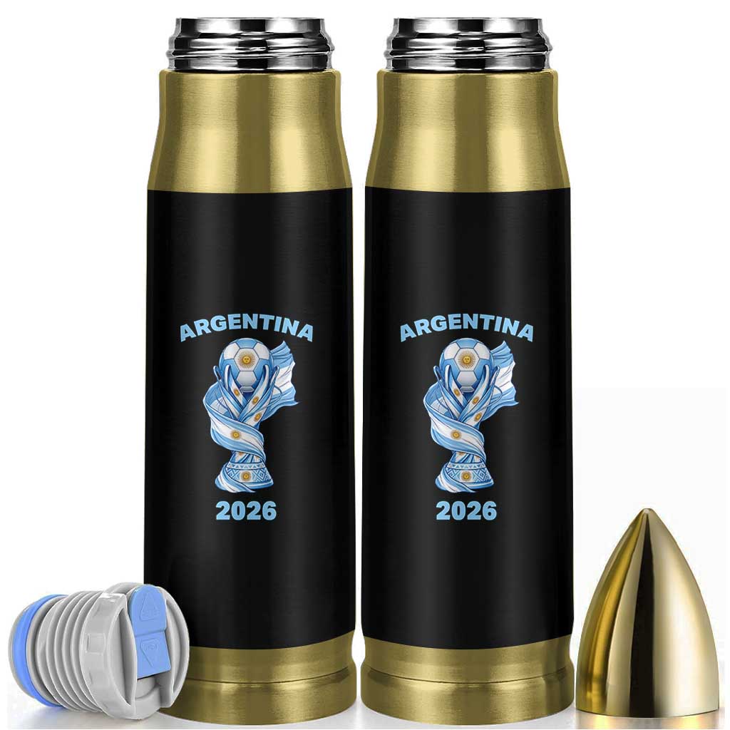 Proud Argentina Soccer 2026 Bullet Tumbler World Football Fan Gift