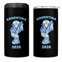Proud Argentina Soccer 2026 4 in 1 Can Cooler Tumbler World Football Fan Gift