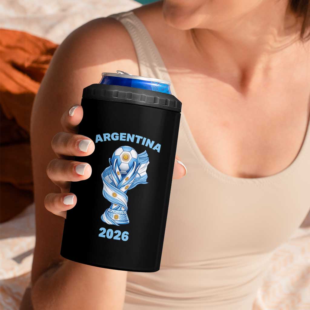 Proud Argentina Soccer 2026 4 in 1 Can Cooler Tumbler World Football Fan Gift